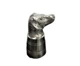 STIRRUP CUP DOG HEAD SILVER PLATE