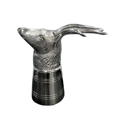 STIRRUP CUP STAG HEAD SILVER PLATE