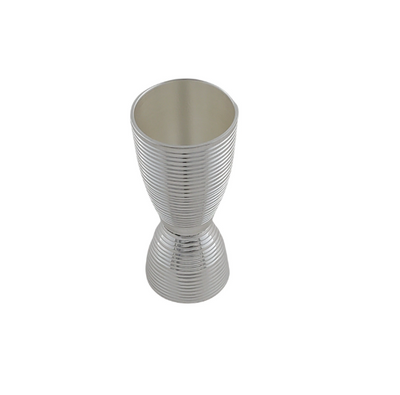 DOUBLE MEASURE FULLY RIBBED SILVER PLATED #63960