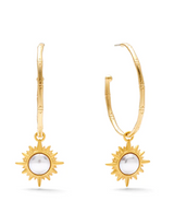 EARRINGS STARBURST HOOPS