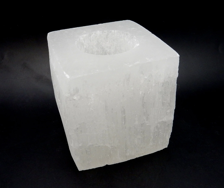 CANDLE HOLDER SELENITE SQUARE