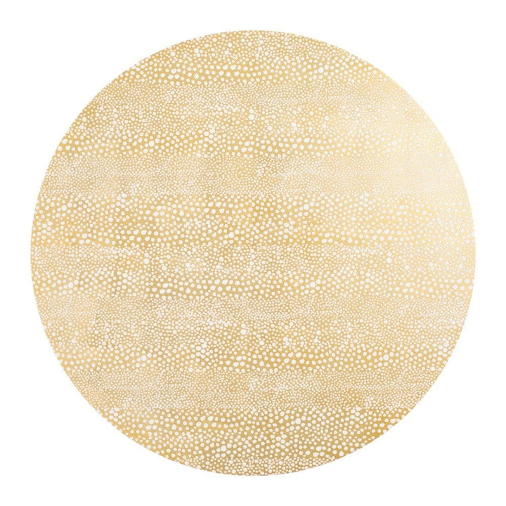 PLACEMAT PEBBLE GOLD ROUND #64540