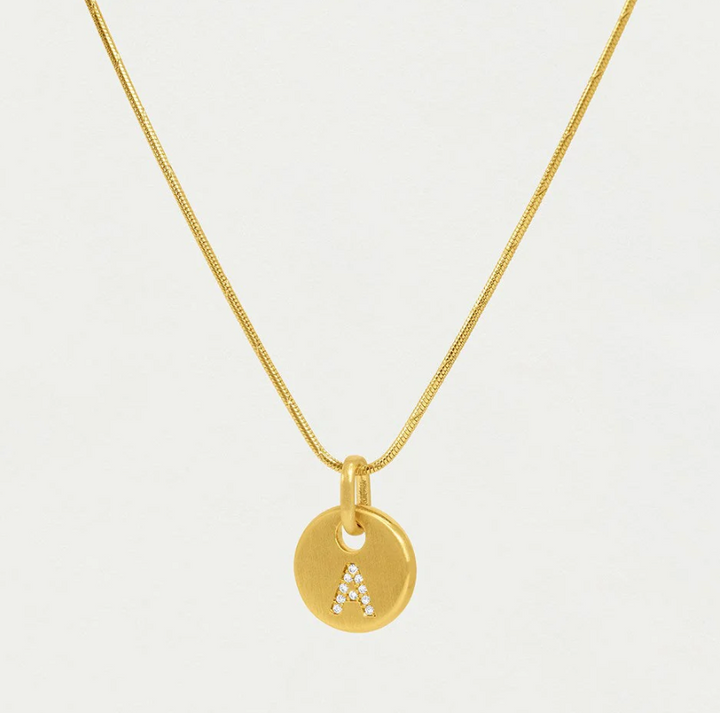 NECKLACE PAVE INITIAL PENDANT