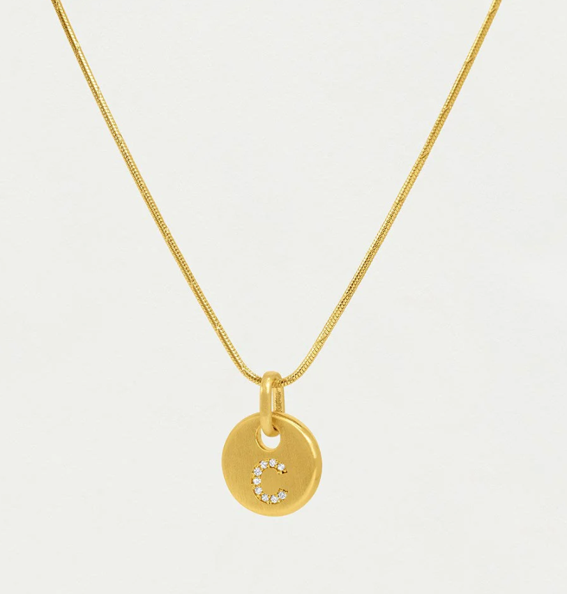 NECKLACE PAVE INITIAL PENDANT