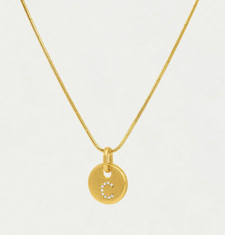 NECKLACE PAVE INITIAL PENDANT