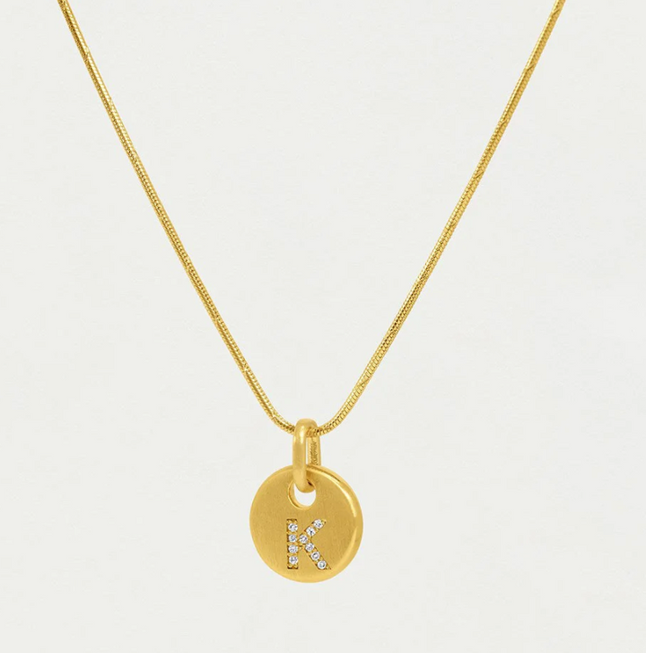 NECKLACE PAVE INITIAL PENDANT