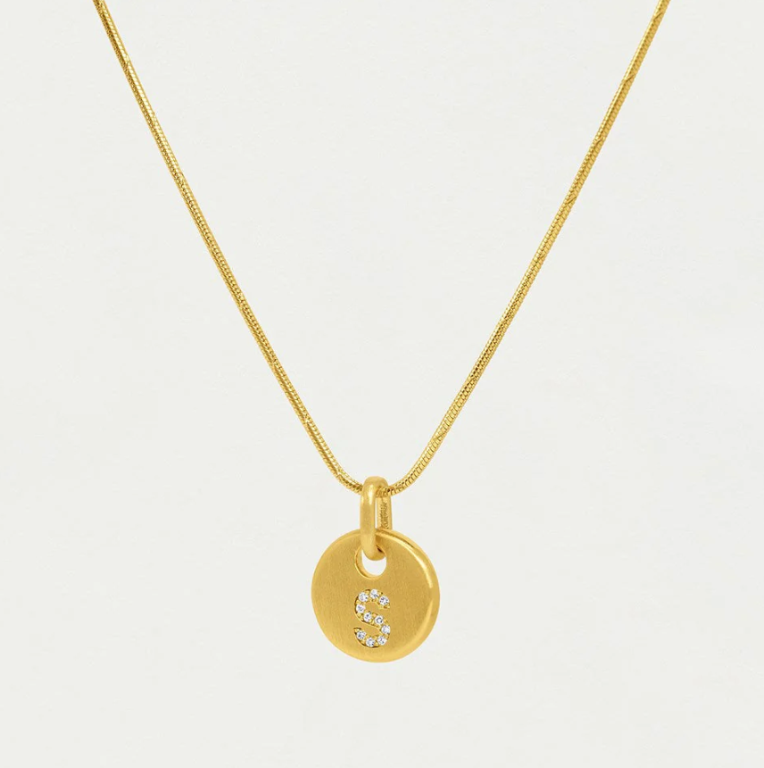 NECKLACE PAVE INITIAL PENDANT