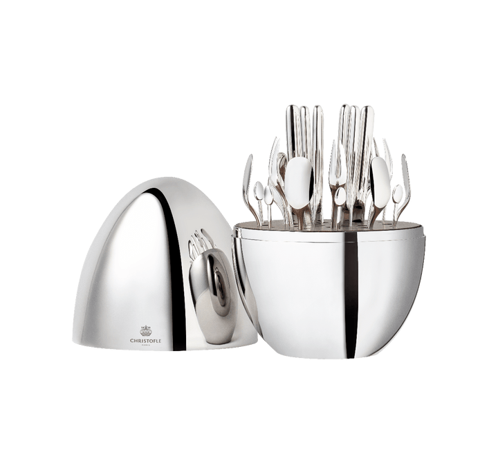 FLATWARE 24PC SET W/ CHEST SILVER-PLATED MOOD PARTY
