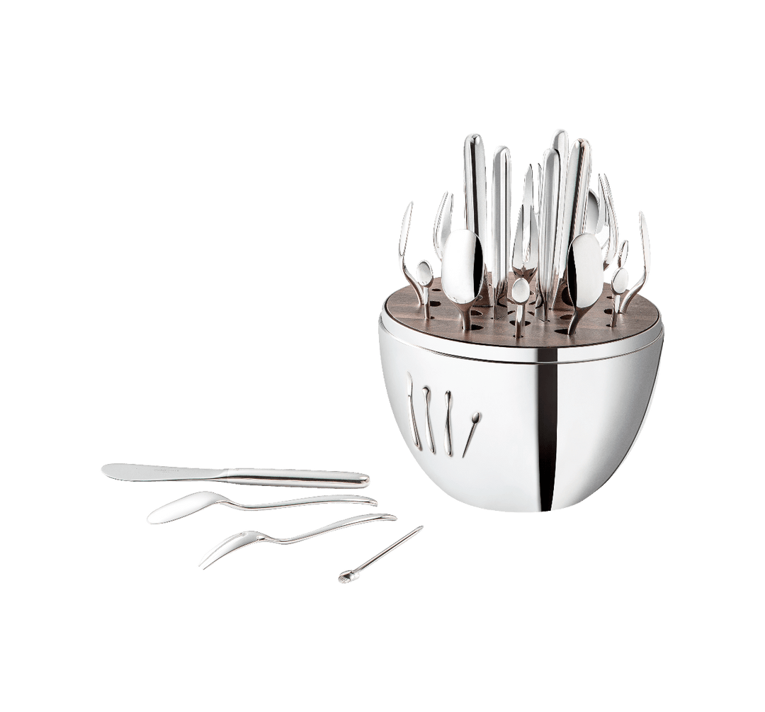 FLATWARE 24PC SET W/ CHEST SILVER-PLATED MOOD PARTY