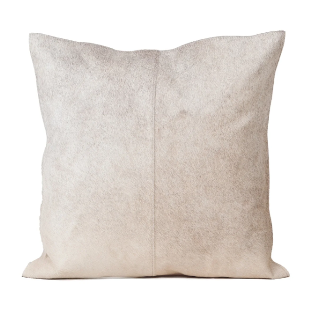 PILLOW HAIR ON HIDE W/ MICROSUEDE 20"