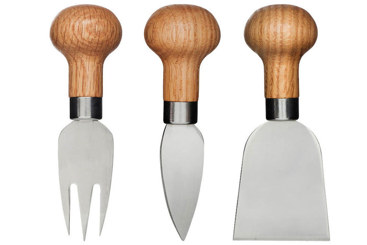 CHEESE KNIFE SET OAK - SET OF 3