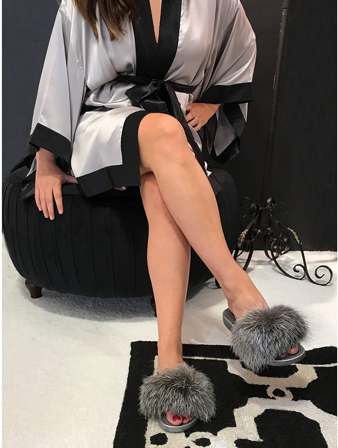 SLIDE SLIPPERS KIKI SILVER