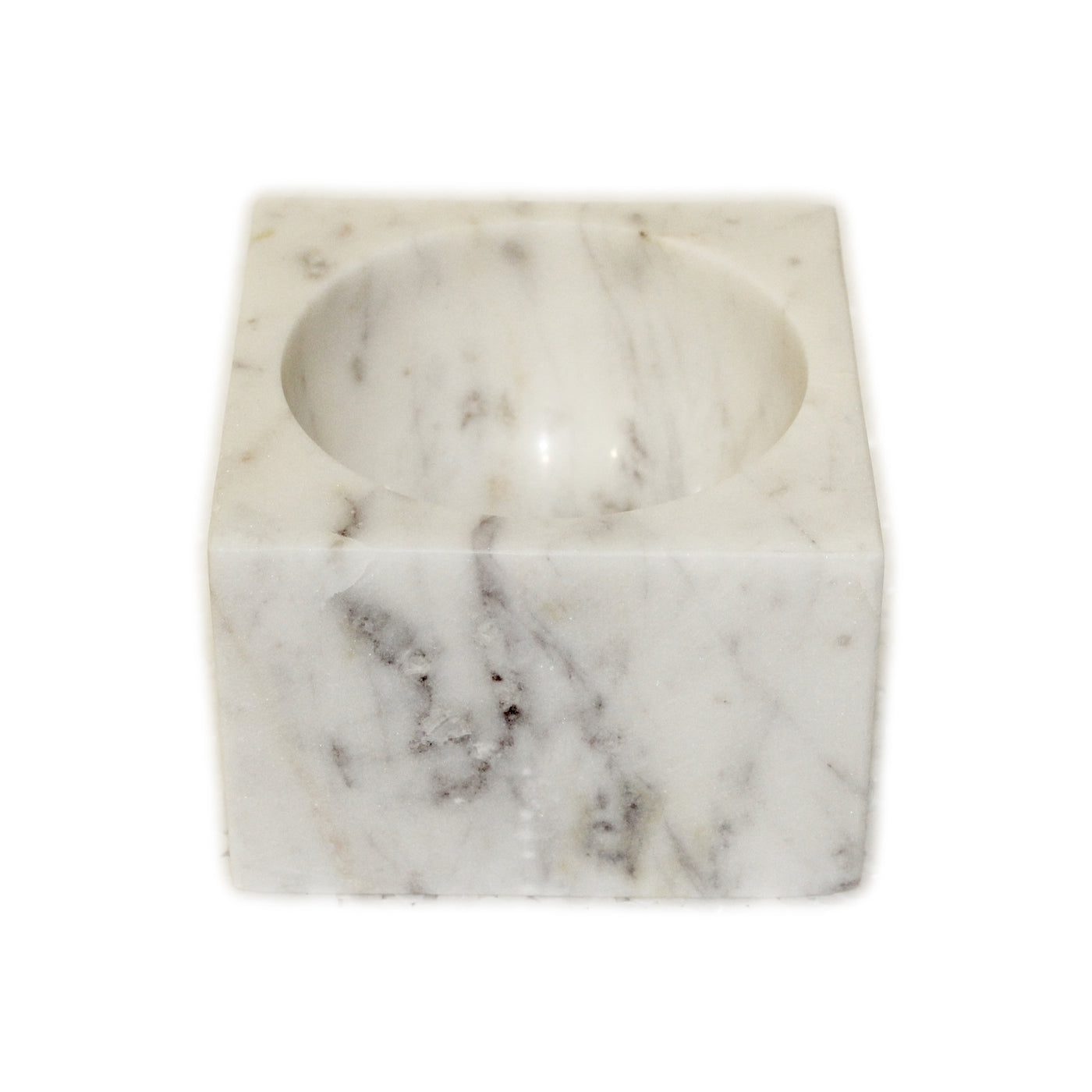 BOWL WHITE MARBLE SMALL