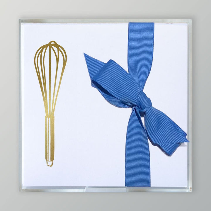 NOTEPAD SMALL GOLD FOIL WHISK