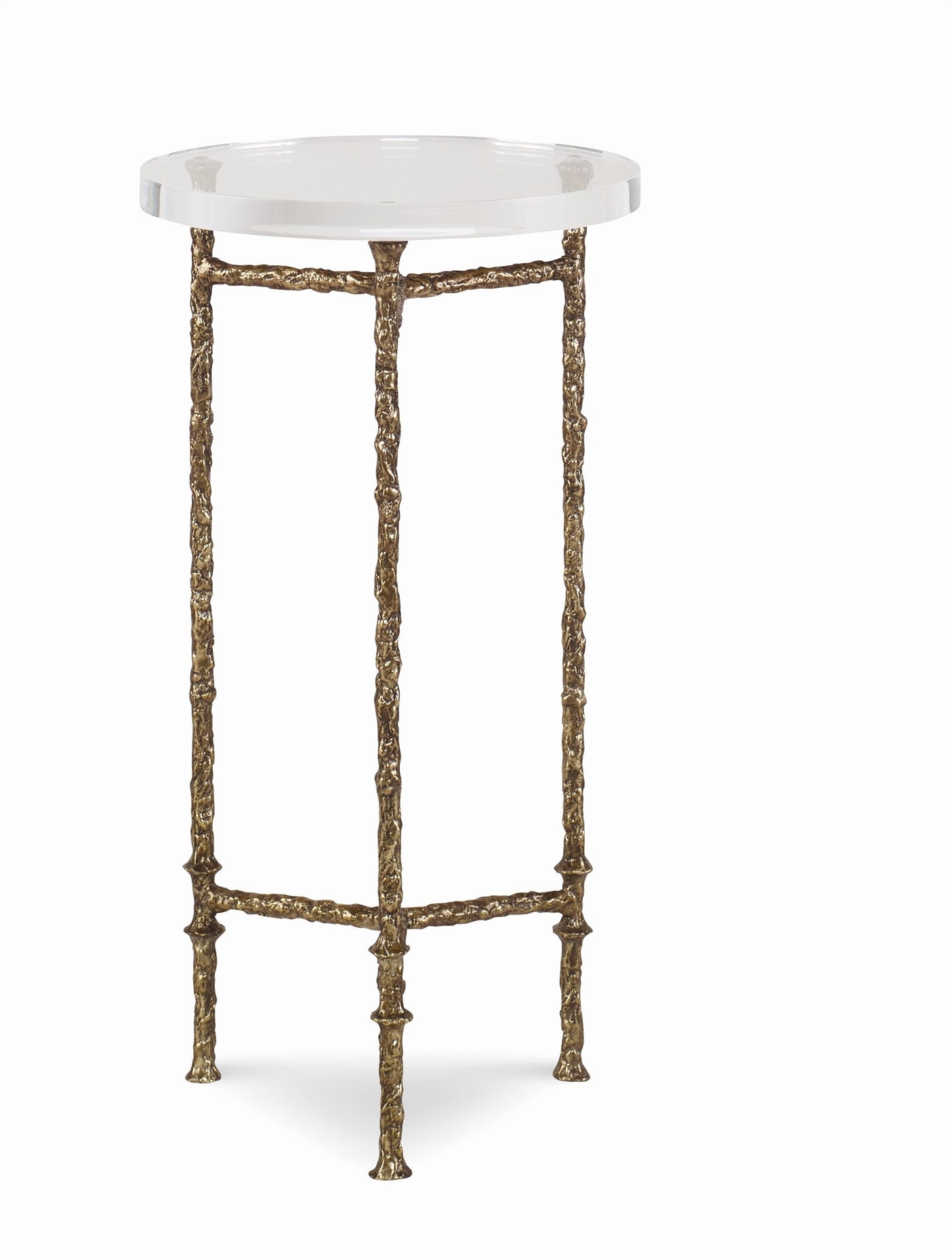 SIDE TABLE BRONZE BASE & ACRYLIC TOP ROUND