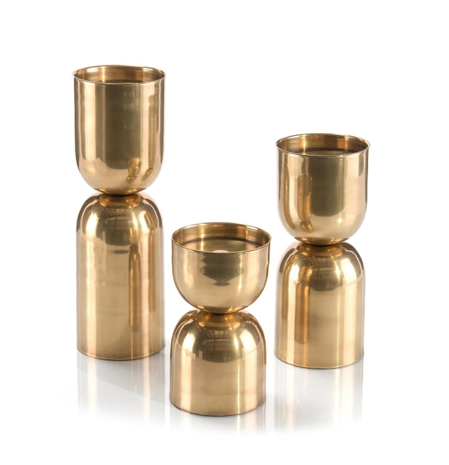 CANDLE HOLDER ANTIQUE BRASS
