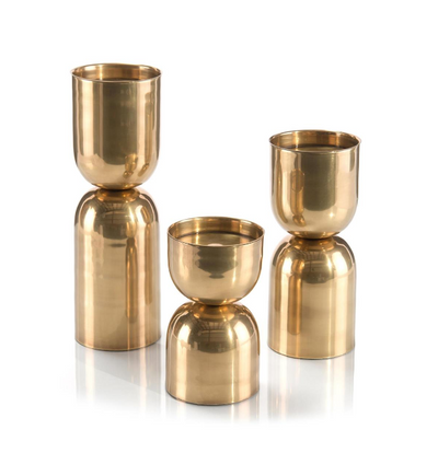 CANDLEHOLDER ANTIQUE BRASS (Available in 3 Sizes)