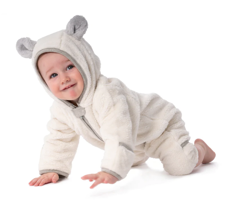 BUNTING FURRY BEAR IVORY 6-12 M #48952