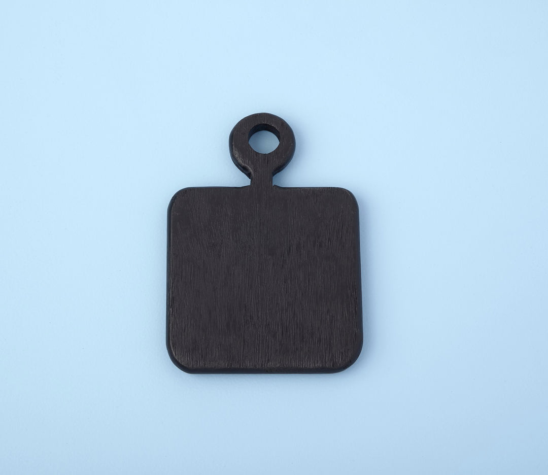 BOARD BLACK MANGO WOOD SQUARE MINI