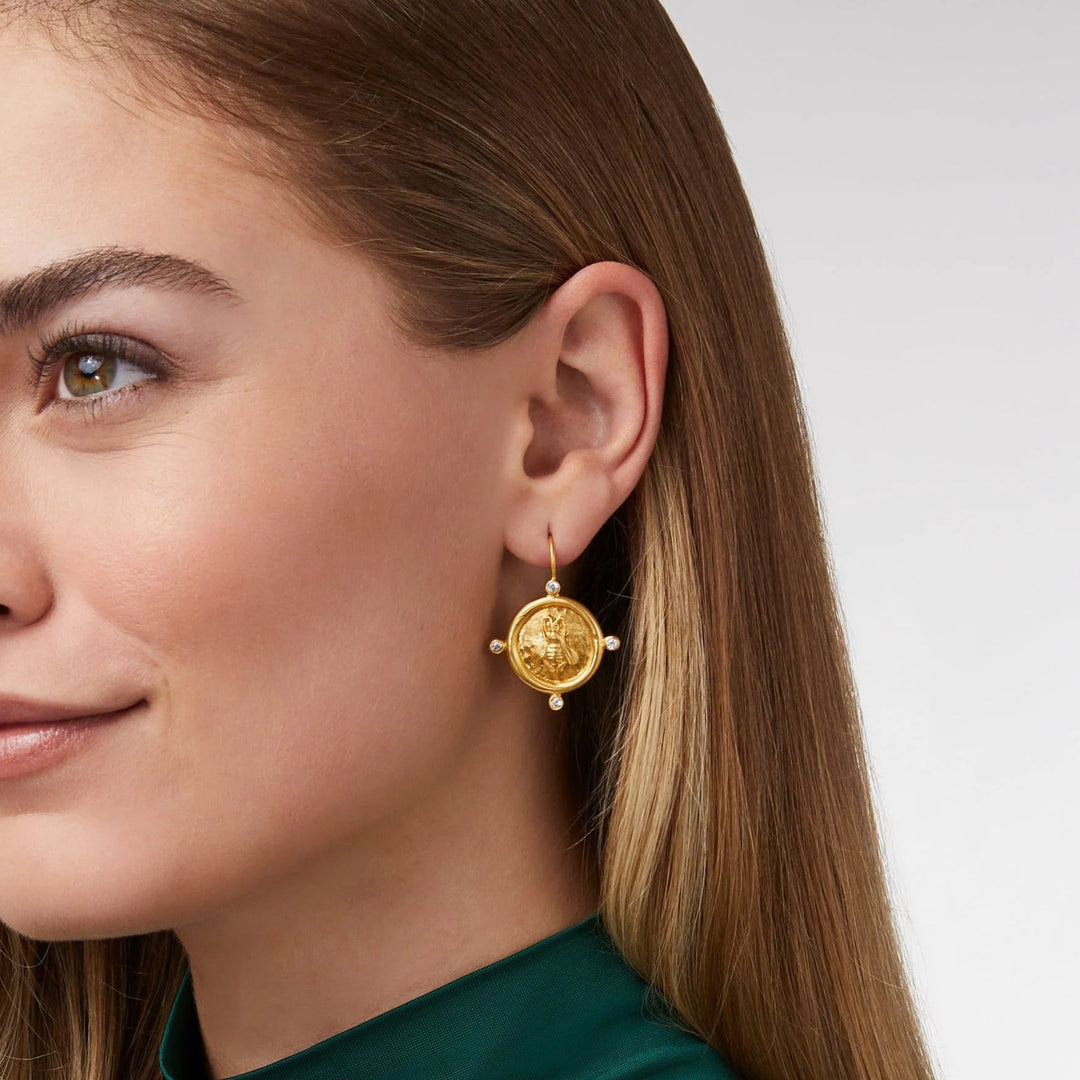 EARRING BEE CAMEO DROP