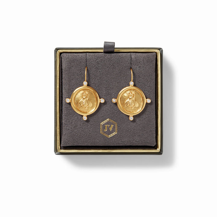 EARRING BEE CAMEO DROP