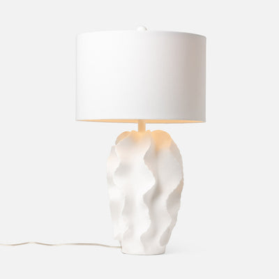 TABLE LAMP MATTE WHITE CURVY
