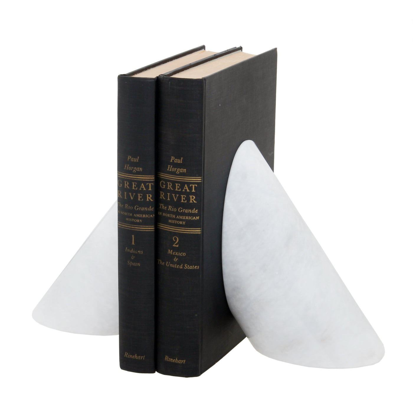 BOOKENDS MARBLE PEARL WHITE