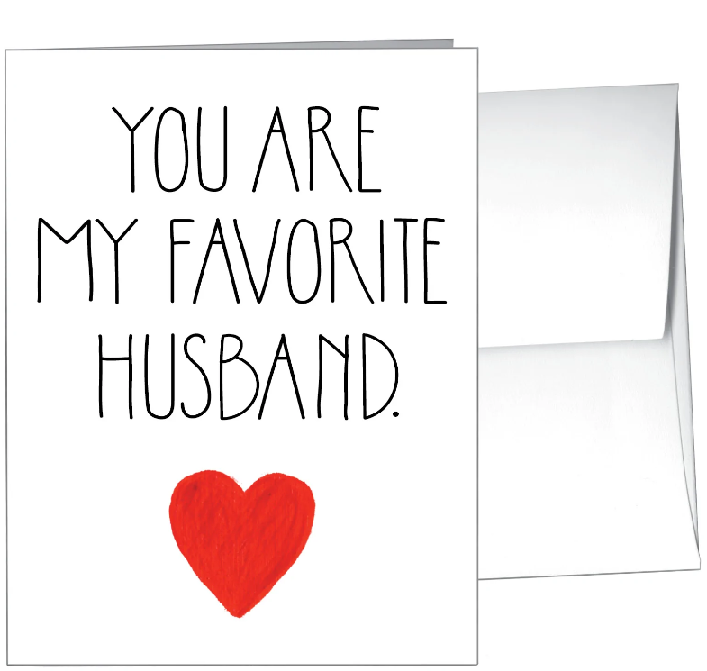 GREETING CARD "YOU ARE MY FAVORITE HUSBAND"