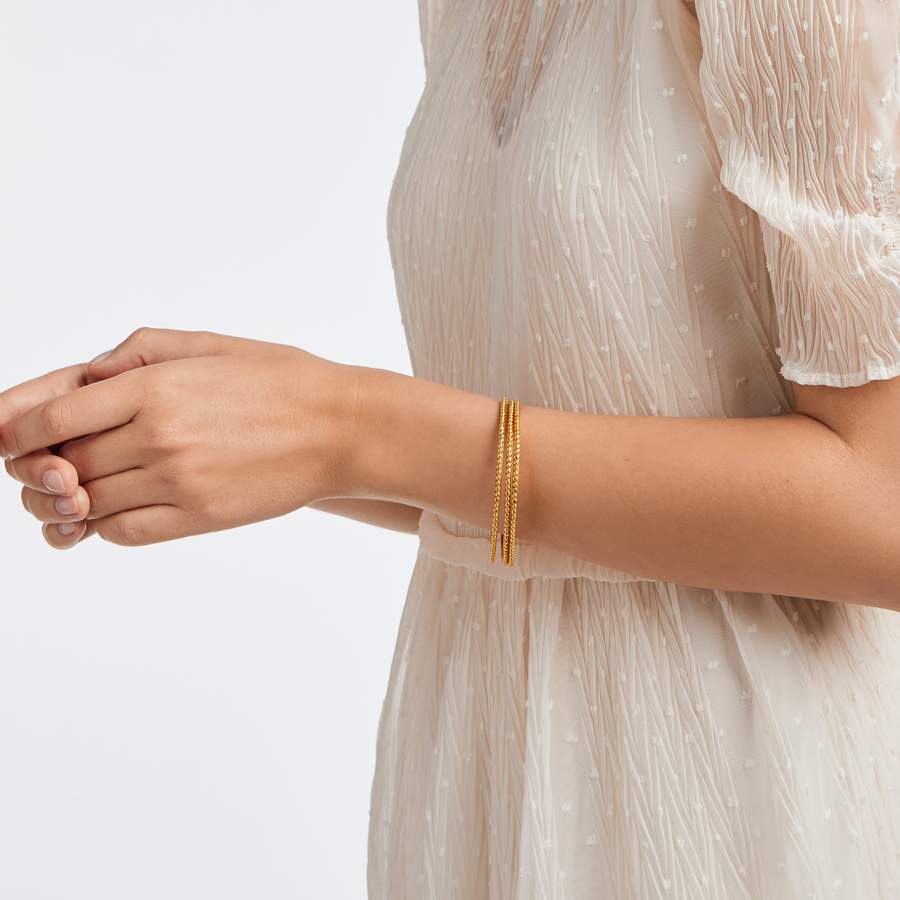 JULIE VOS BANGLE COLETTE BEAD (Available in 2 Sizes)