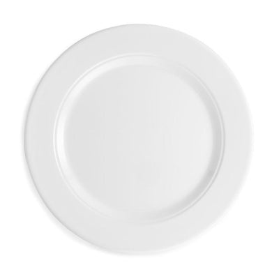 PLATE DINNER WHITE MELAMINE ROUND