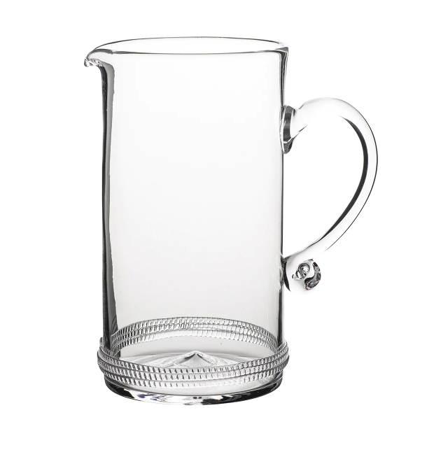 PITCHER CLEAR GLASS ROPE DETAIL