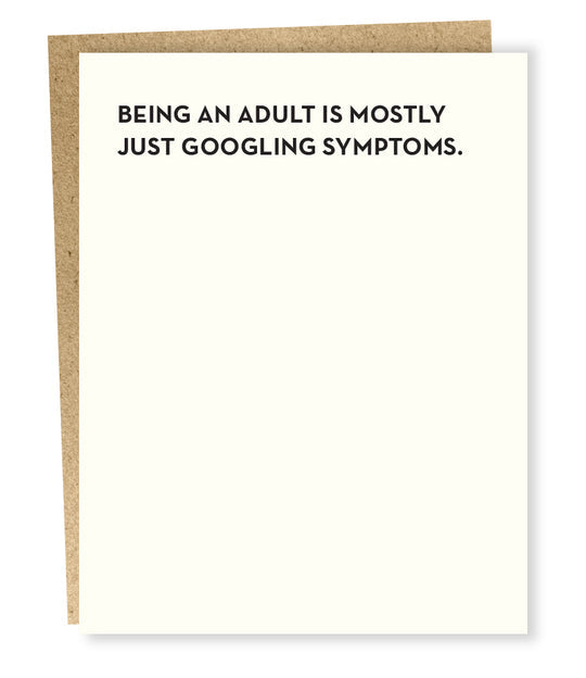 GREETING CARD "SYMPTOMS"