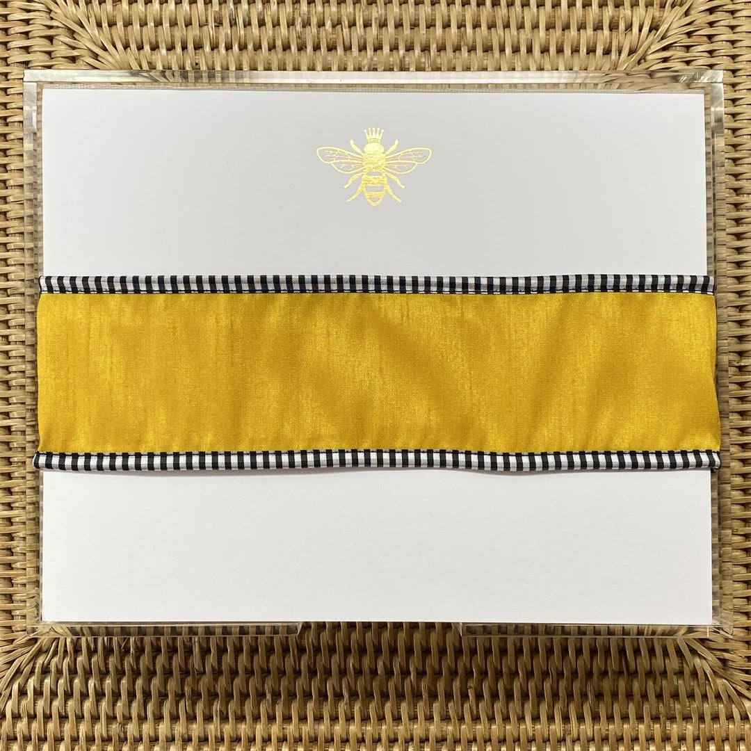 NOTEPAD LUXE GOLD FOIL BEE