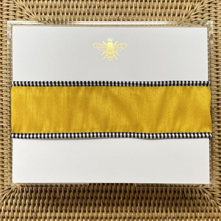NOTEPAD LUXE GOLD FOIL BEE