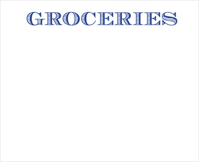 NOTEPAD LUXE EXPRESSIONS GROCERIES