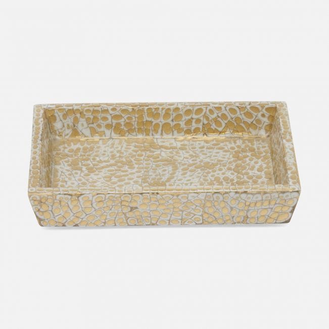 BATH COLLECTION GOLD/WHITE LACQUERED EGGSHELL