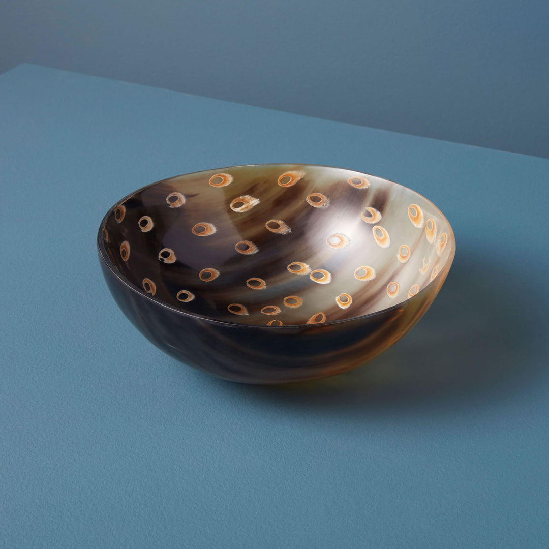 BOWL PEACOCK HORN