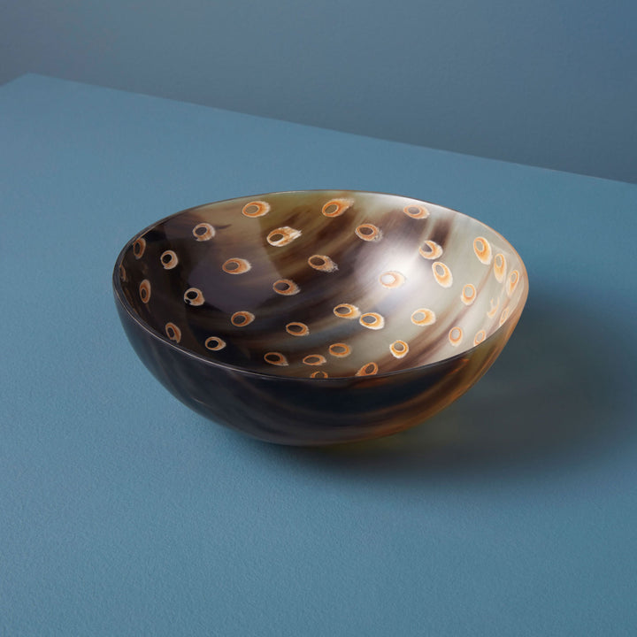BOWL PEACOCK HORN