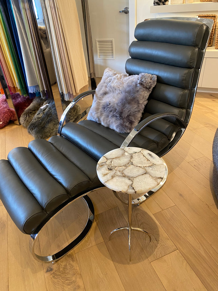 DRINK TABLE WHITE AGATHE ROUND #43766