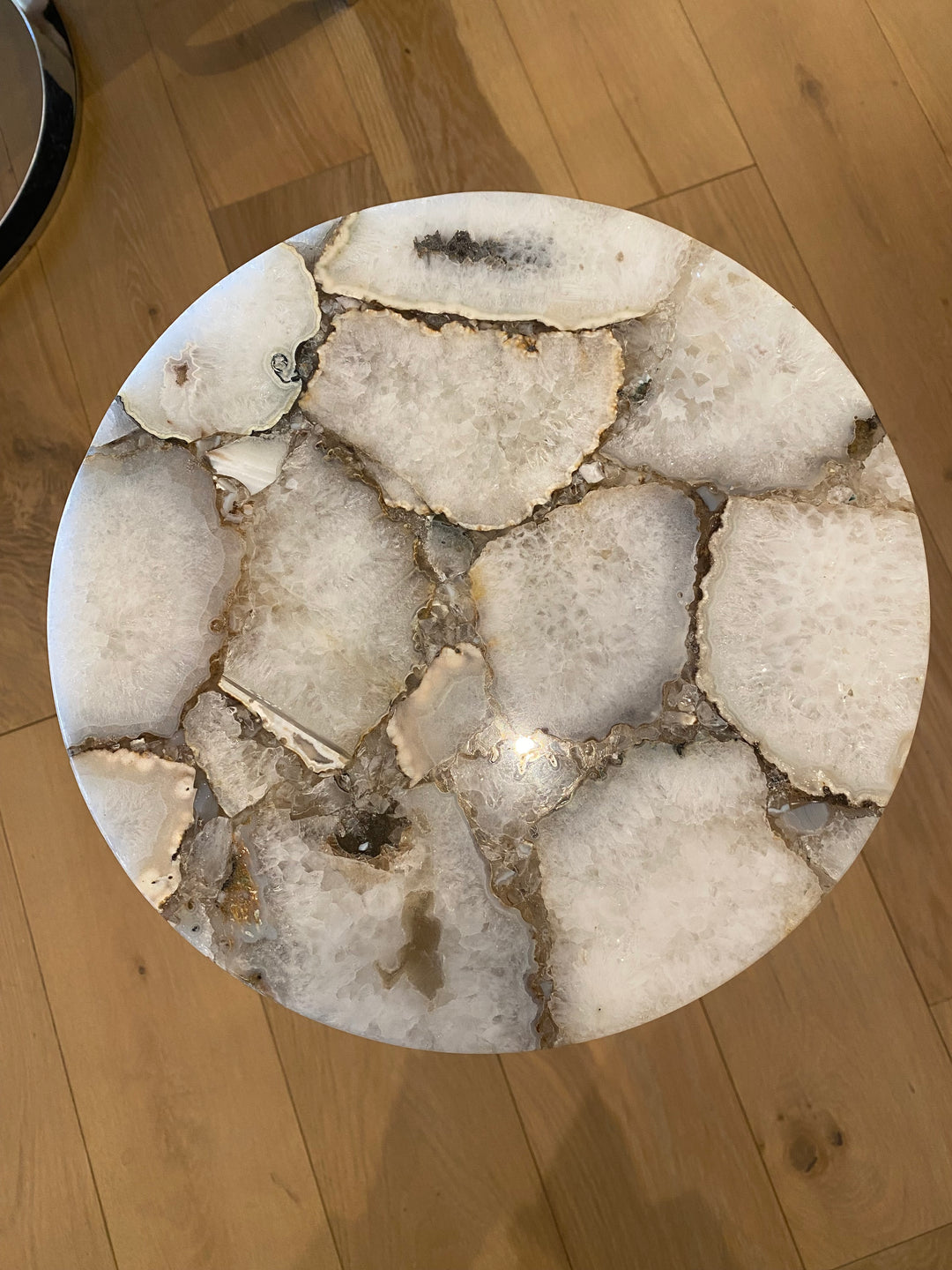 DRINK TABLE WHITE AGATHE ROUND #43766