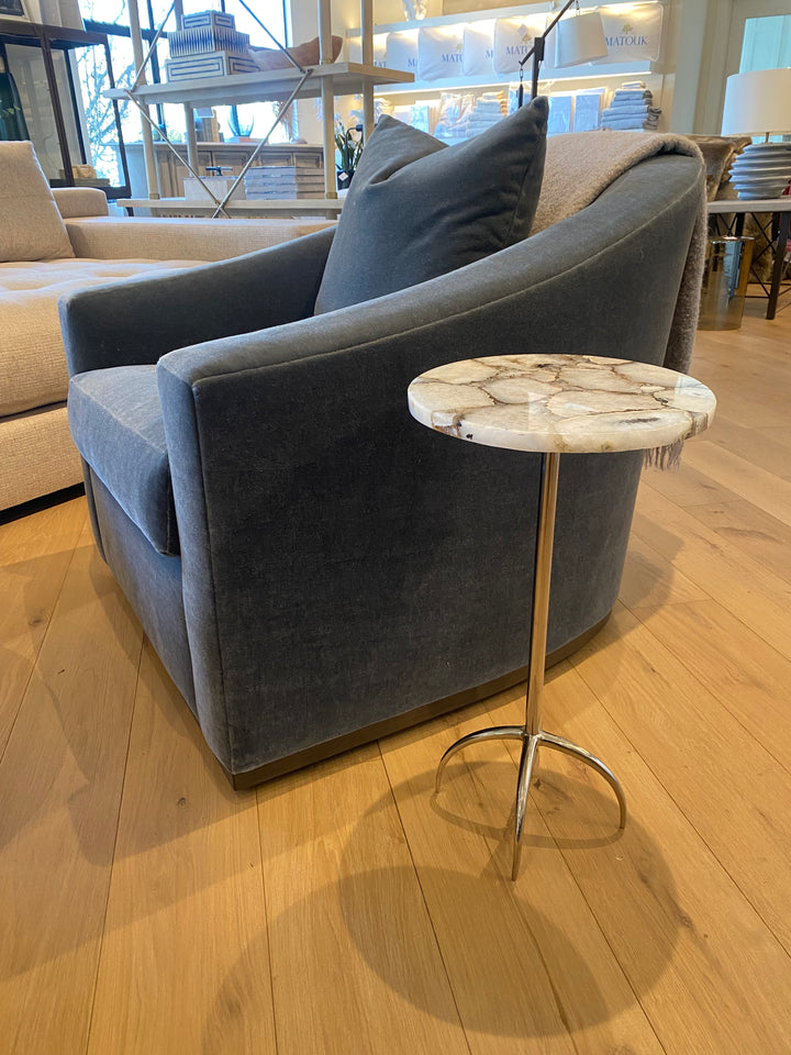 DRINK TABLE WHITE AGATHE ROUND #43766