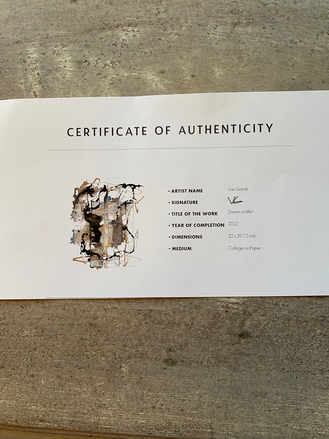 ART DREAM A LITTLE I #64015