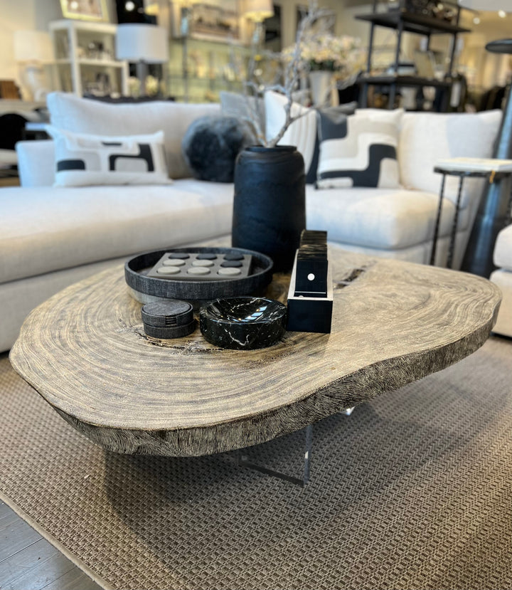 COFFEE TABLE GREY ACRYLIC LEGS #43289