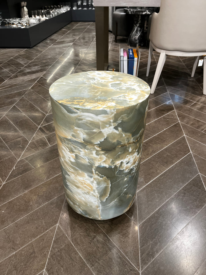 ACCENT TABLE JADE FAUX MARBLE ROUND #58607