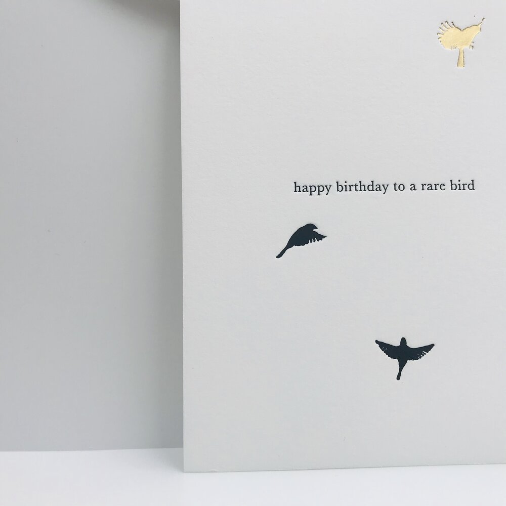 GREETING CARD "HAPPY BIRTHDAY TO A RARE BIRD"