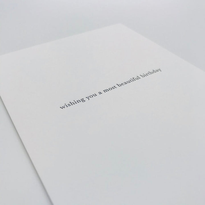 BIRTHDAY GREETING CARD "WISHING YOU A MOST BEAUTIFUL BIRTHDAY" #42886