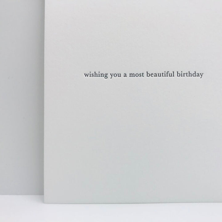 BIRTHDAY GREETING CARD "WISHING YOU A MOST BEAUTIFUL BIRTHDAY" #42886
