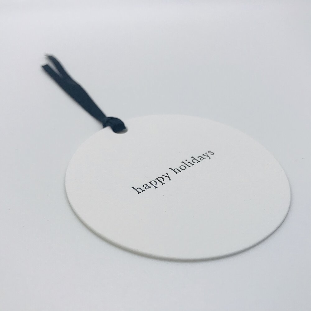 GIFT TAG "HAPPY HOLIDAYS"