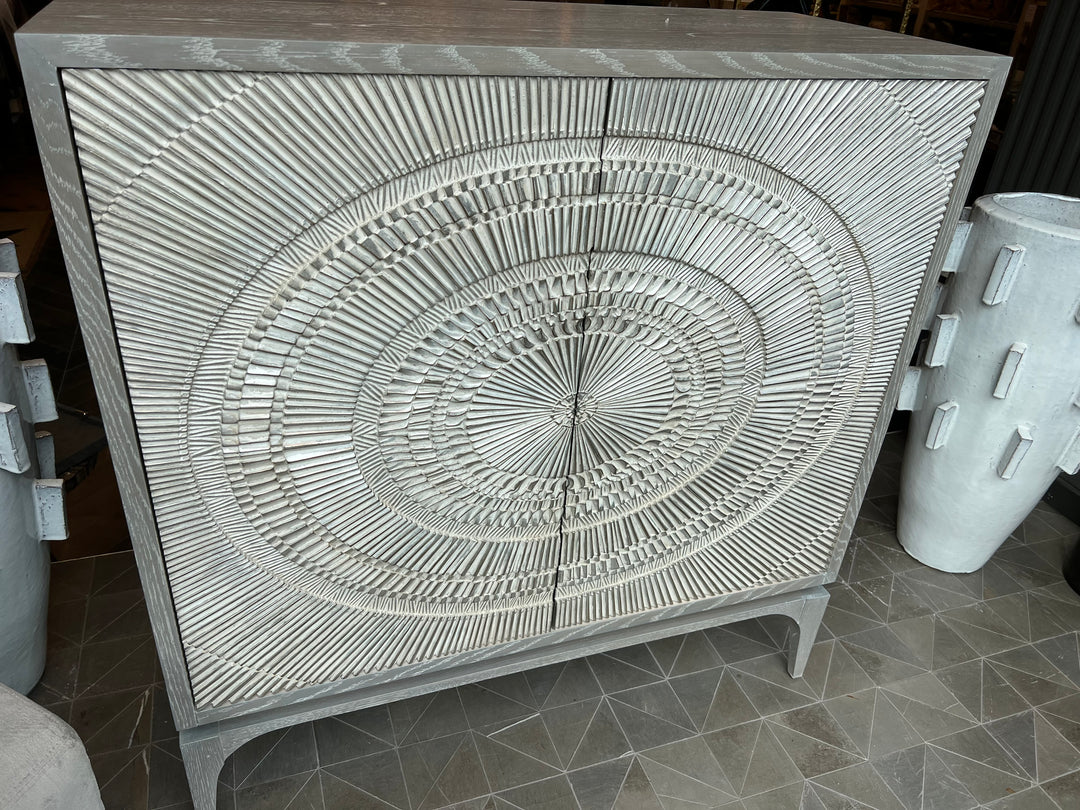 CABINET 2-DOOR SMOKE OAK WITH SPIRAL #58832