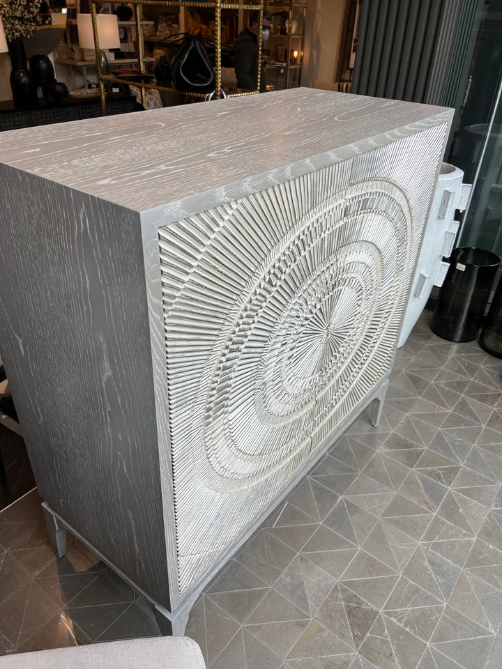 CABINET 2-DOOR SMOKE OAK WITH SPIRAL #58832